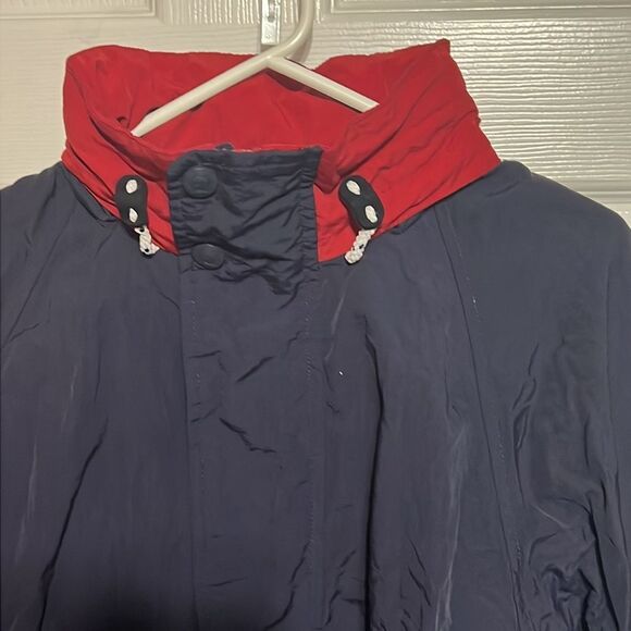 🔥 Vintage TOMMY HILFIGER Hooded Nylon Windbreaker Jacket - EXCELLENT - Men Sz M - Picture 5 of 16